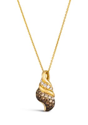 Le Vian OmbrÃ© Pendant Necklace featuring 3/8 ct. t.w. Chocolate OmbrÃ© Diamonds, 1/10 ct. t.w. Nude Diamondsâ¢ in 14K Honey Gold -  5400455WJQK6