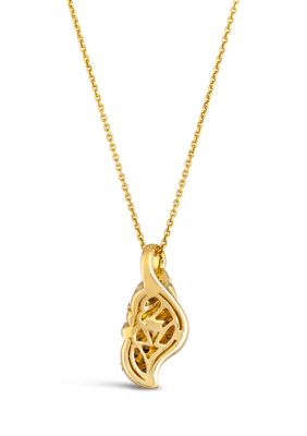 Ombré Pendant Necklace featuring 3/8 ct. t.w. Chocolate Ombré Diamonds®, 1/10 ct. t.w. Nude Diamonds™  in 14K Honey Gold™