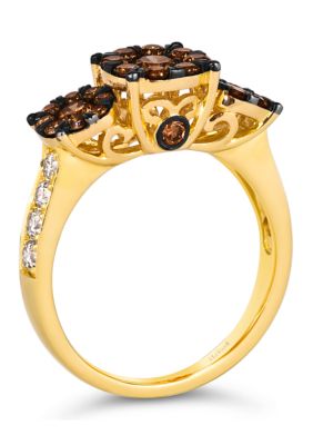 Ring featuring 1 ct. t.w.Chocolate Diamonds®, 1/3 t.w. Nude Diamonds™ 14K Honey Gold™