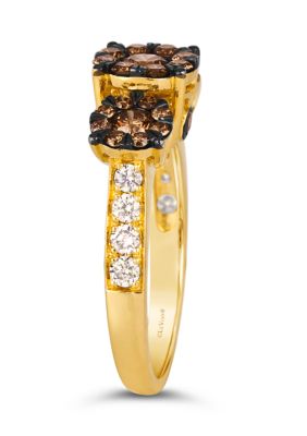 Ring featuring 1 ct. t.w.Chocolate Diamonds®, 1/3 t.w. Nude Diamonds™ 14K Honey Gold™