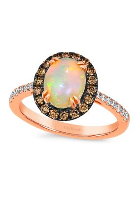 Le Vian Ring featuring 1 ct. t.w. Neopolitan Opalâ¢, 1/5 ct. t.w. Nude Diamondsâ¢, 1/3 ct. t.w. Chocolate Diamonds set in 14K Strawberry Gold -  5400455WJRO4