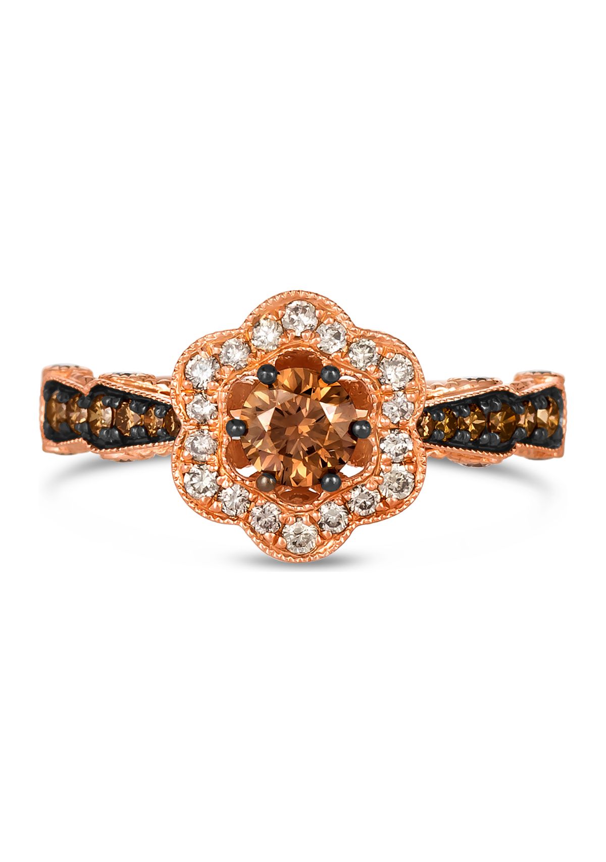 5/8 ct. t.w. and 1/3 ct. t.w. Nude Diamonds™ Ring in 14K Strawberry Gold®