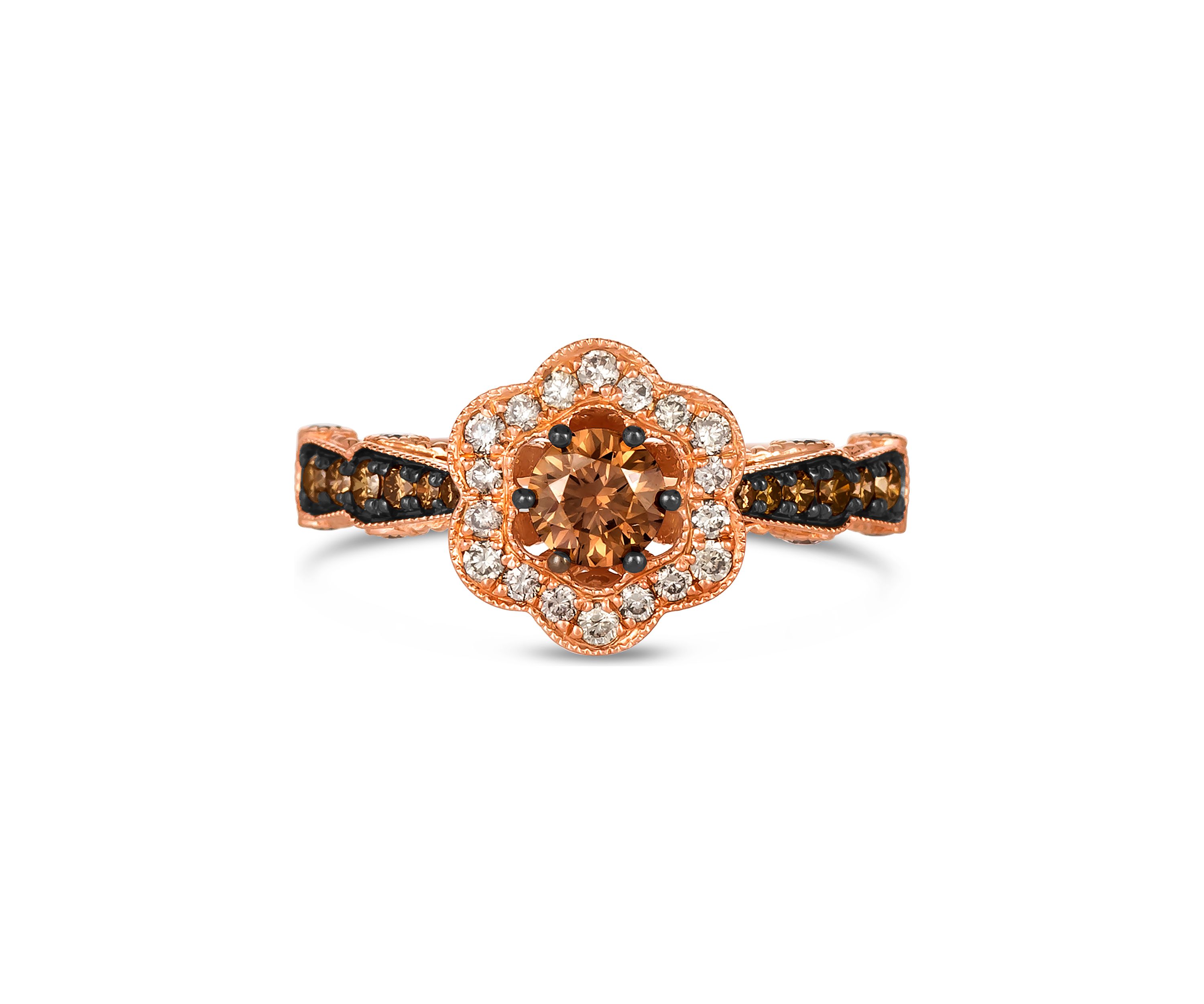 5/8 ct. t.w. and 1/3 ct. t.w. Nude Diamonds™ Ring in 14K Strawberry Gold®