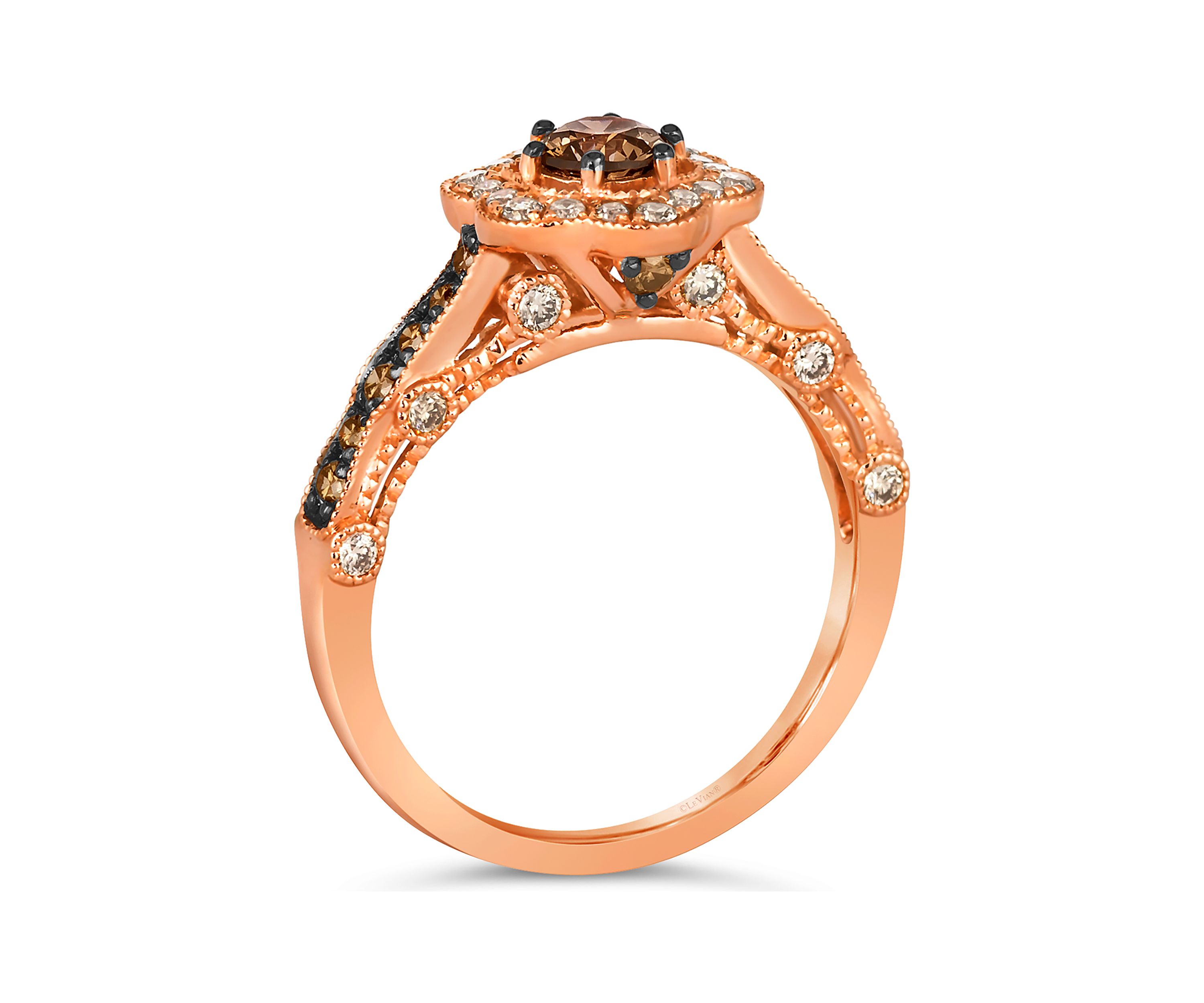 5/8 ct. t.w. and 1/3 ct. t.w. Nude Diamonds™ Ring in 14K Strawberry Gold®