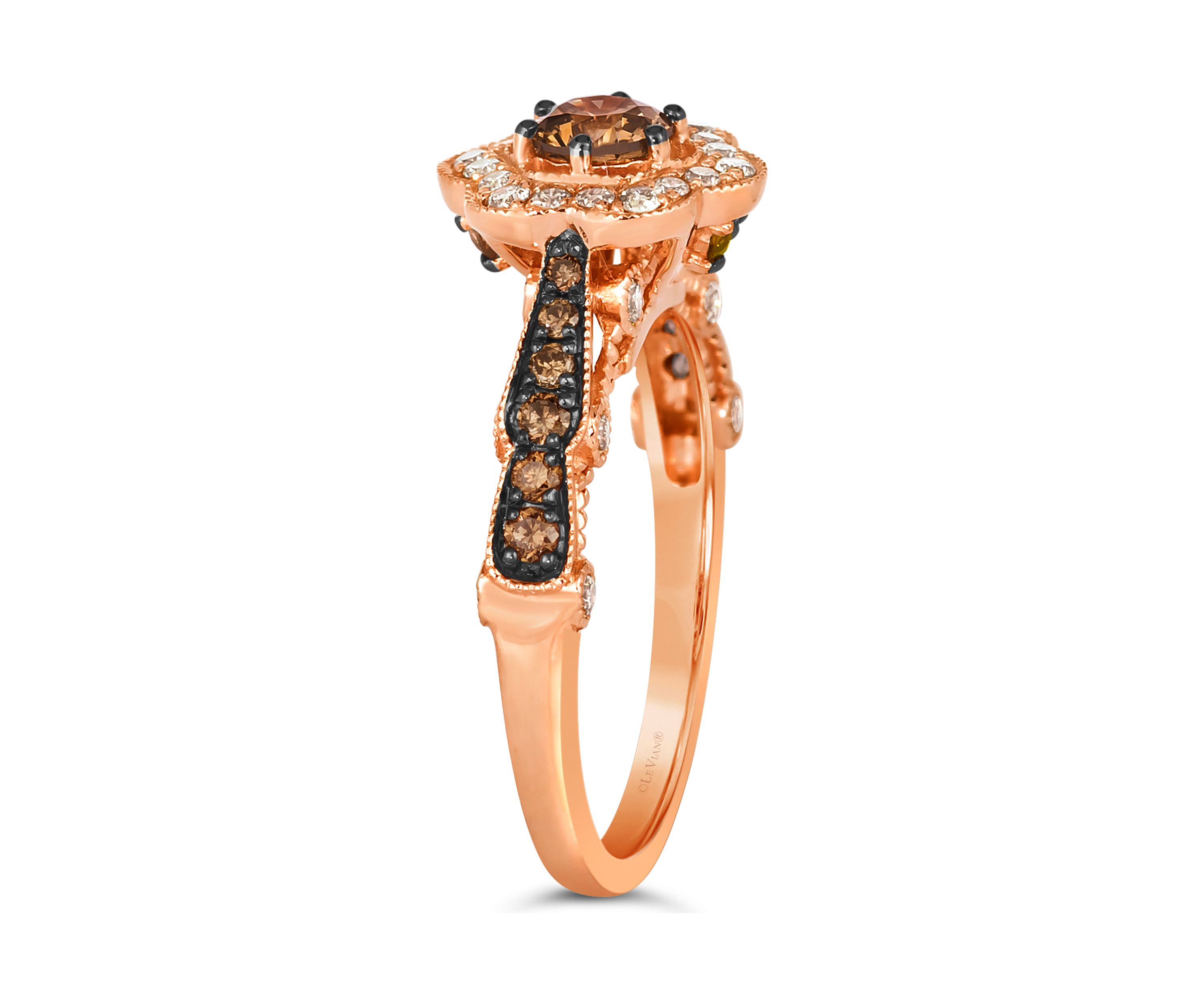 5/8 ct. t.w. and 1/3 ct. t.w. Nude Diamonds™ Ring in 14K Strawberry Gold®