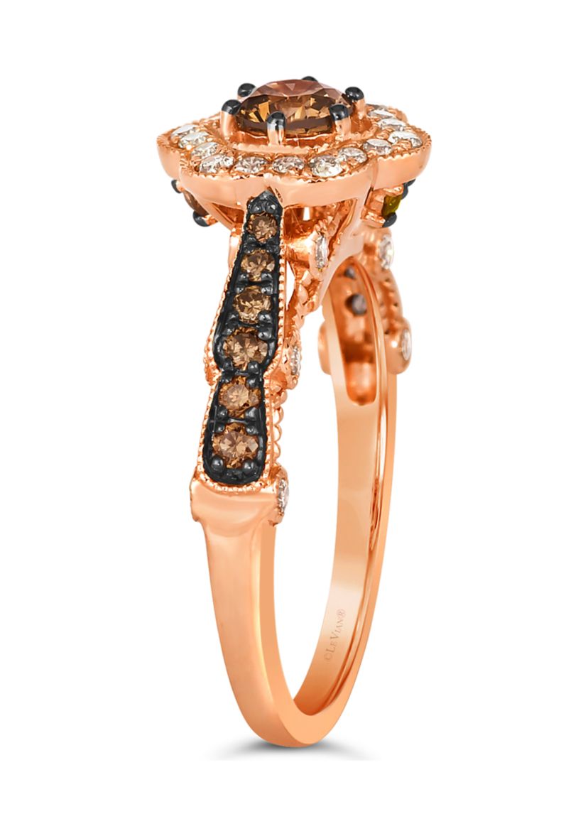 5/8 ct. t.w. and 1/3 ct. t.w. Nude Diamonds™ Ring in 14K Strawberry Gold®
