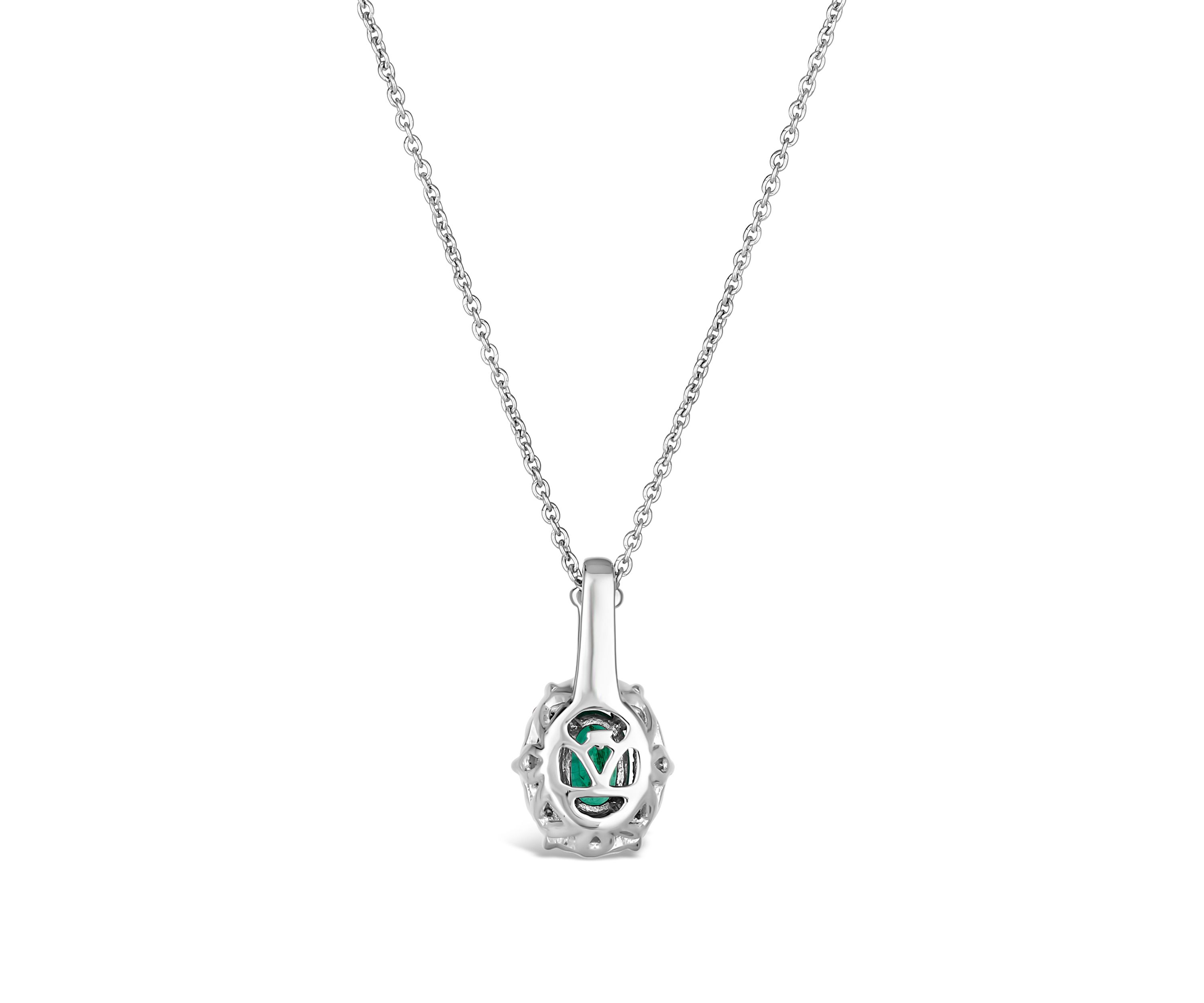 1/3 ct. t.w. Costa Smeralda Emeralds™, Chocolate Diamonds®, 1/10 ct. t.w. Nude Diamonds™ Pendant Necklace in 14K Vanilla Gold®