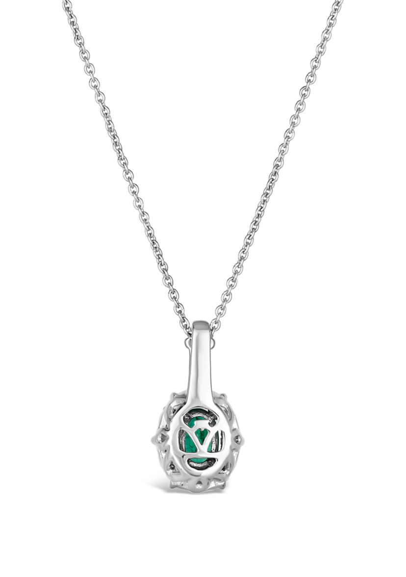 1/3 ct. t.w. Costa Smeralda Emeralds™, Chocolate Diamonds®, 1/10 ct. t.w. Nude Diamonds™ Pendant Necklace in 14K Vanilla Gold®