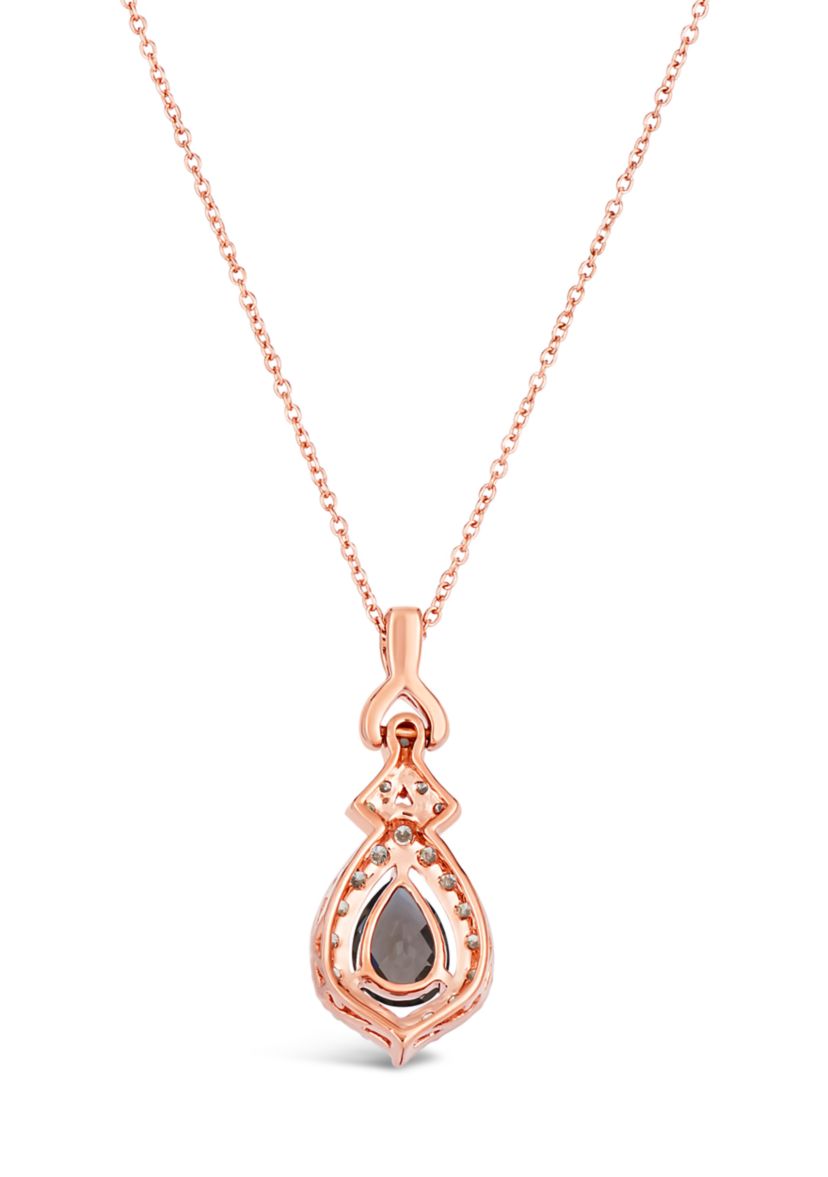  Pendant featuring 7/8 ct. t.w. Chocolate Quartz®, 1/2 ct. t.w. Nude Diamonds™, Chocolate Diamonds® set in 14K Strawberry Gold®