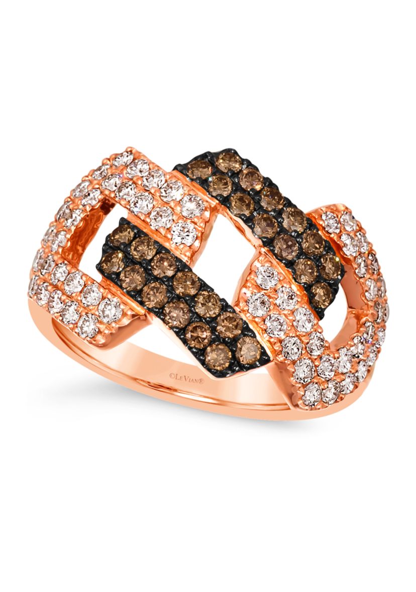  Ring featuring 3/8 ct. t.w. Chocolate Diamonds®, 5/8 ct. t.w. Nude Diamonds™ set in 14K Strawberry Gold®