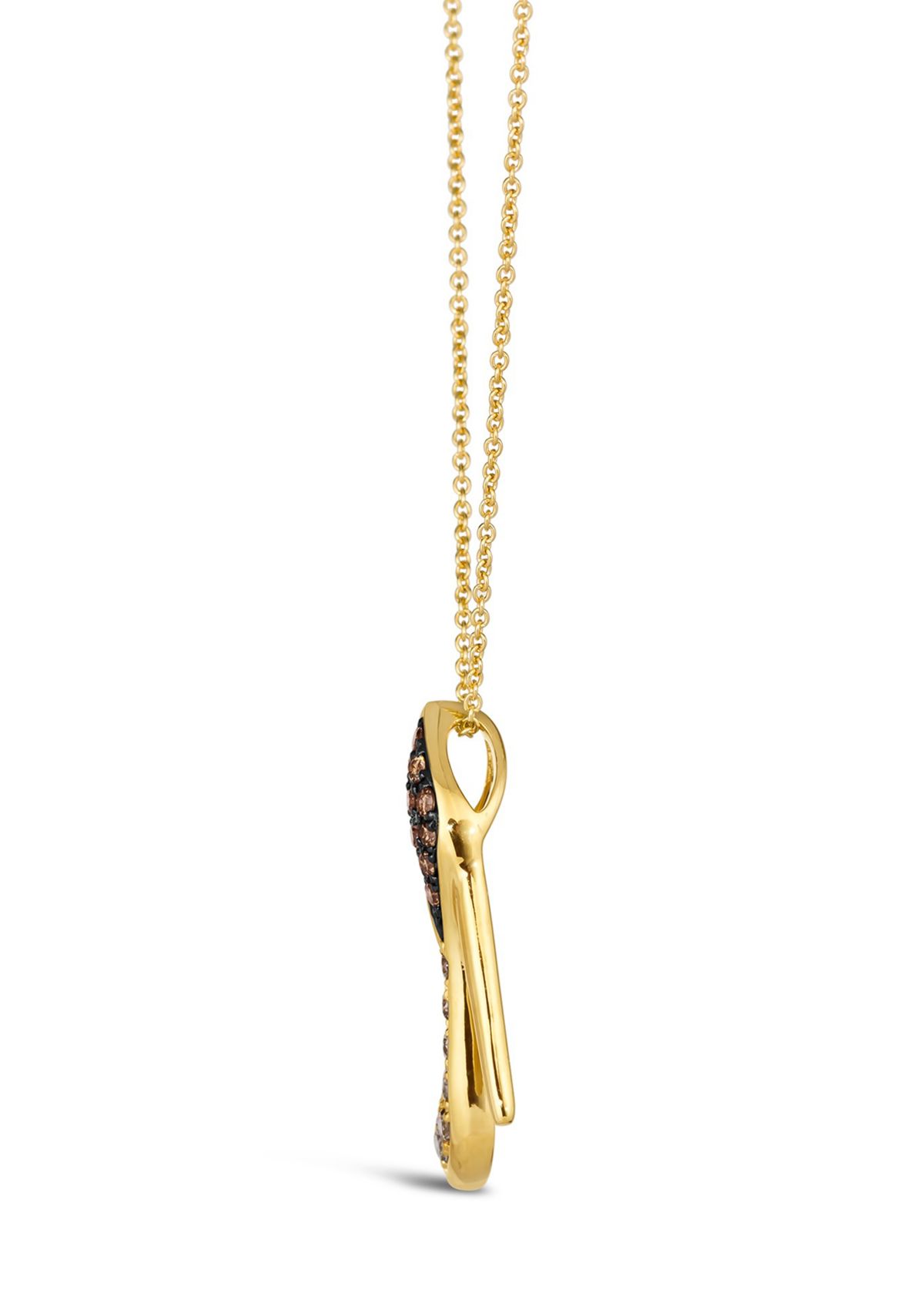 Heel Pendant featuring 1/4 ct. t.w. Nude Diamonds™, 1/5 ct. t.w. Chocolate Diamonds® set in 14K Honey Gold™