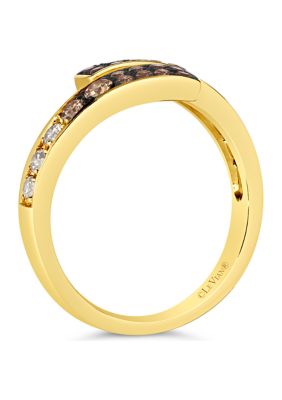 1/5 ct. t.w. Nude Diamonds™, 3/8 ct. t.w. Chocolate Ombré Diamonds® Ombré Ring in 14K Honey Gold™
