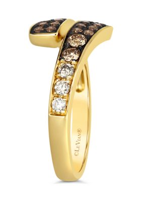 1/5 ct. t.w. Nude Diamonds™, 3/8 ct. t.w. Chocolate Ombré Diamonds® Ombré Ring in 14K Honey Gold™