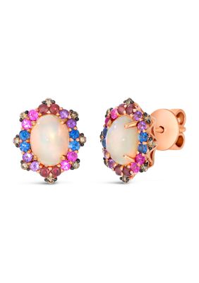 Le Vian 12 ct tw Neopolitan Opal&acirc; 15 ct tw Blueberry Sapphire&acirc; 15 ct tw Pomegranate Garnet&acirc; 15 ct tw Bubble Gum Pink