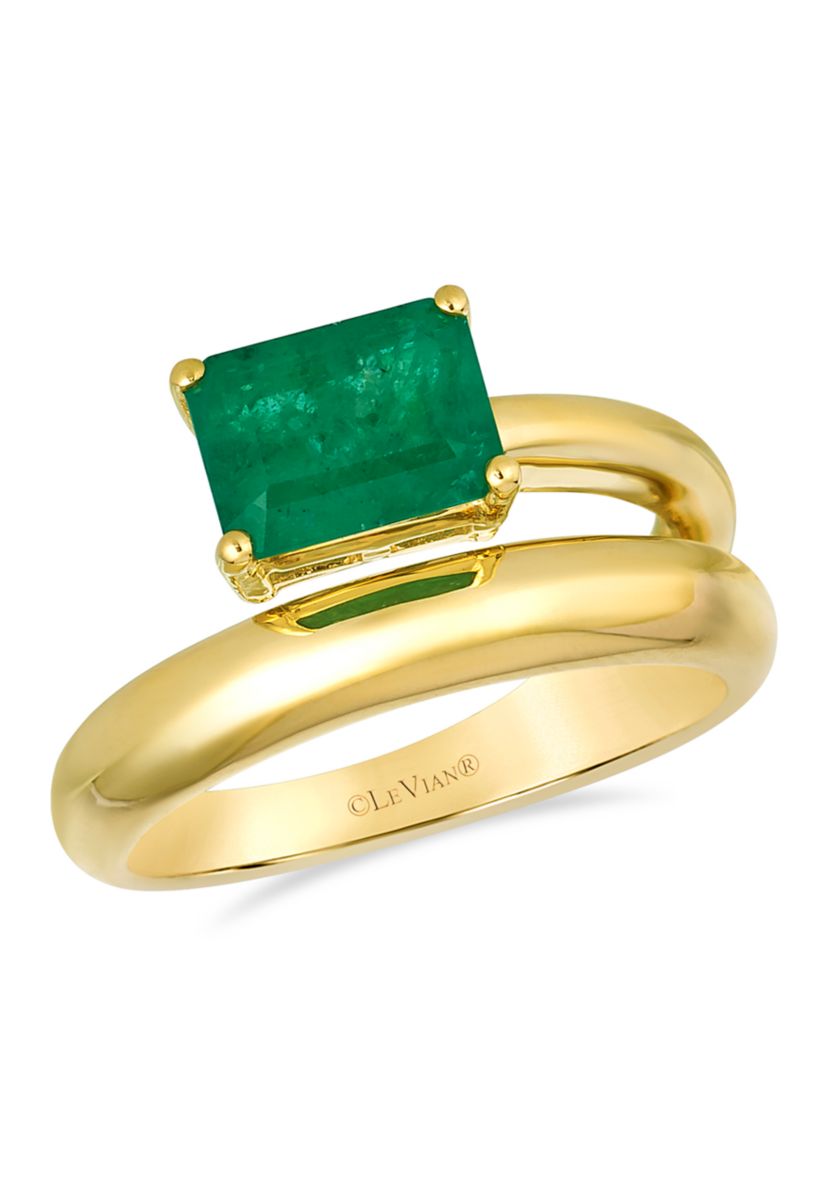 Ring featuring 1.38 ct. t.w. Costa Smeralda Emeralds™,  set in 14K Honey Gold™