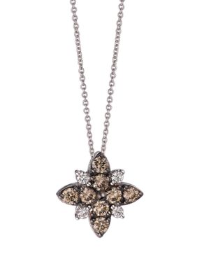 3/4 ct. t.w. Chocolatier® Chocolate Diamonds™ And 1/6 ct. t.w. Vanilla Diamonds™ Pendant In 14k Vanilla Gold® 