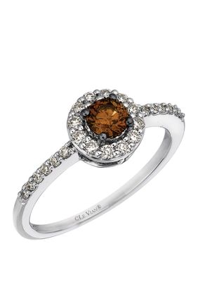 Chocolatier® Ring with 1/3 ct. t.w. Chocolate Diamonds® and 1/4 ct. t.w. Vanilla Diamonds® in 14K Vanilla Gold®