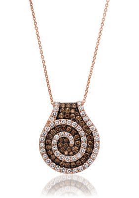 2.16 ct. t.w. Diamond Pendant Necklace in 14K Strawberry Gold®