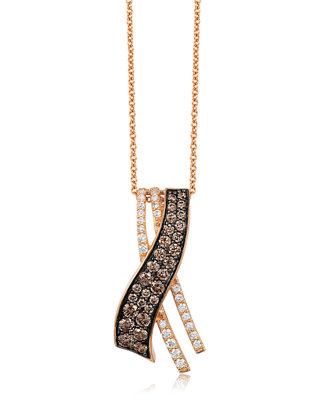 Jewels By Lux 14k White Gold Garnet Diamond Pendant