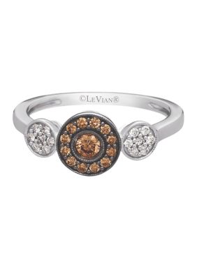 Ring featuring 1/5 ct. t.w. Chocolate Diamonds®, 1/10 ct. t.w. Vanilla Diamonds® in 14K Vanilla Gold®