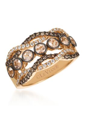 Le Vian 1/2 ct. t.w. Diamond and 5/8 ct. t.w. Morganite Ring in 14K Rose Gold -  5400455YQSH47