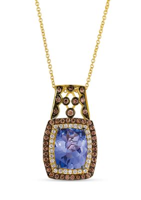 Le Vian 1/2 Ct. T.w. Chocolate Diamonds And 1/5 Ct. T.w. Vanilla Diamonds Necklace In 14K Rose Gold