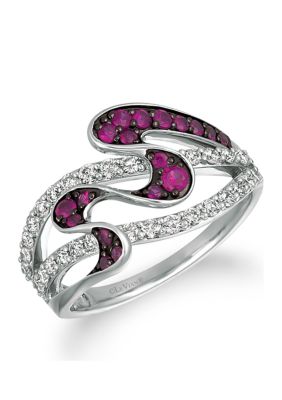 1/3 ct. t.w. Passion Ruby™, 1/2 ct. t.w. Vanilla Diamonds® Ring in 14K Vanilla Gold®