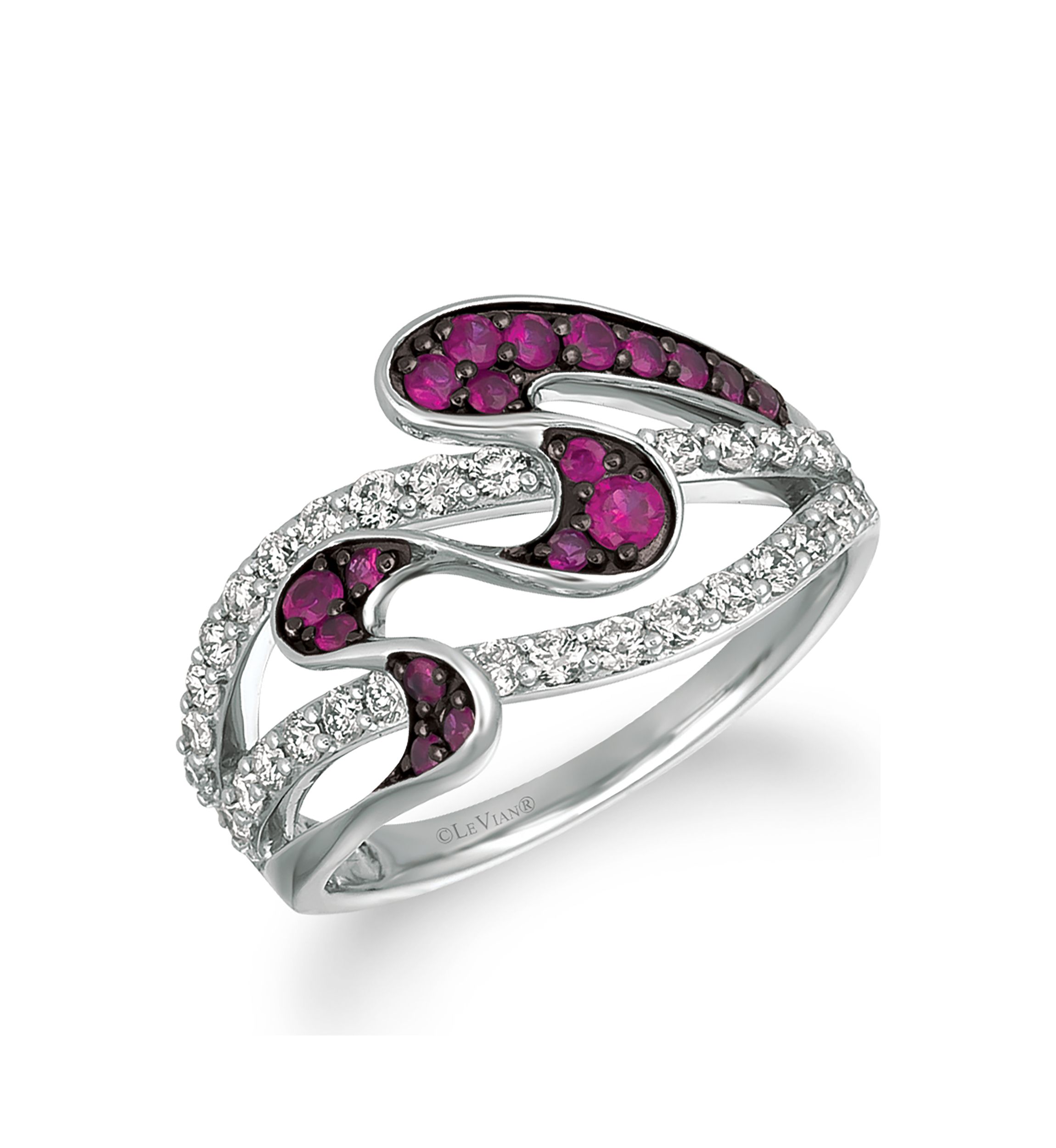 1/3 ct. t.w. Passion Ruby™, 1/2 ct. t.w. Vanilla Diamonds® Ring in 14K Vanilla Gold®