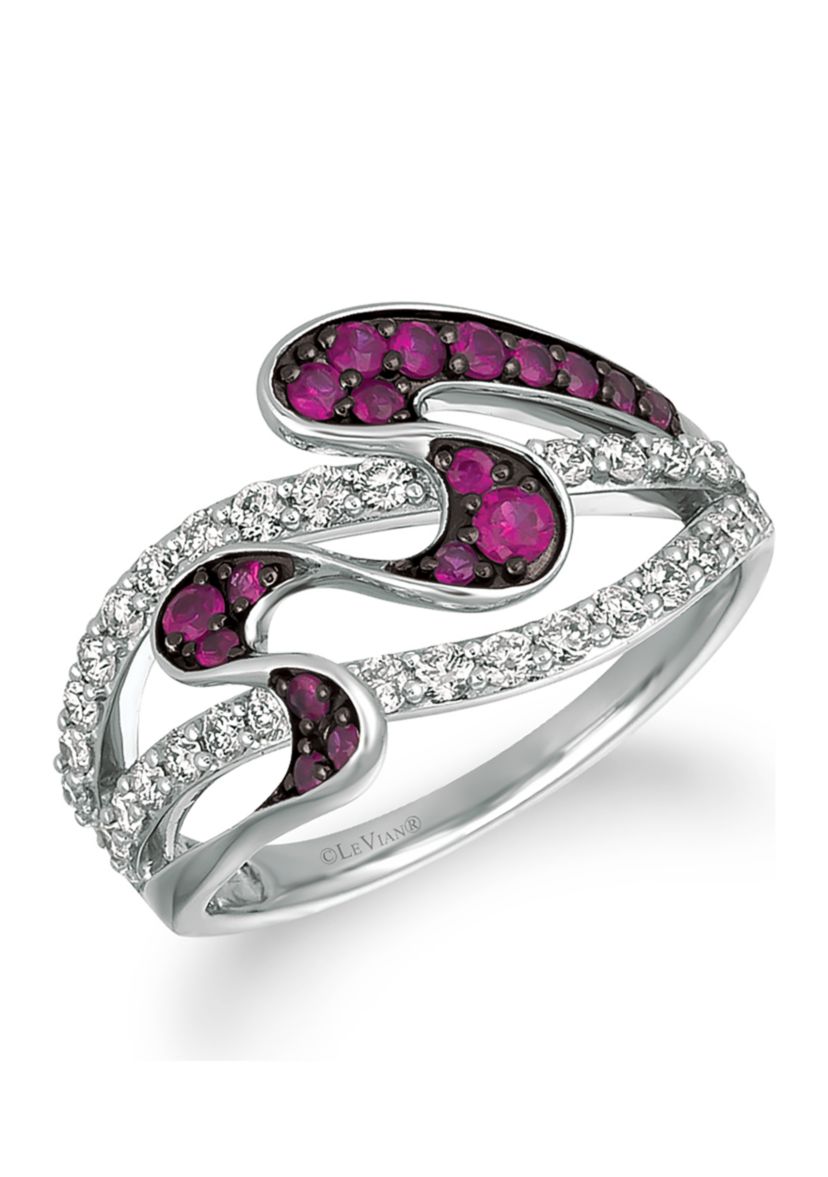 1/3 ct. t.w. Passion Ruby™, 1/2 ct. t.w. Vanilla Diamonds® Ring in 14K Vanilla Gold®