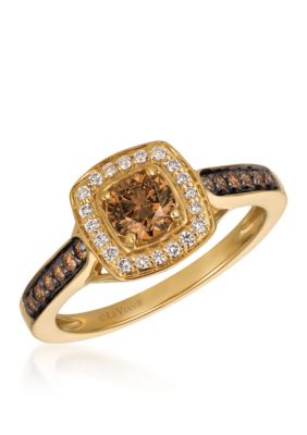 Chocolatier® Chocolate Diamonds® Ring in 14k Honey Gold™