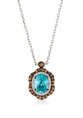 Le Vian 1.90 ct. t.w. Blueberry Zirconâ¢, 1/3 ct. t.w. Chocolate Diamonds, 1/8 ct. t.w Vanilla Diamonds Necklace in 14k Vanilla Gold, Gold, 18 in