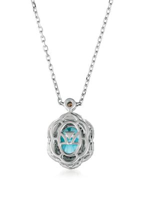 1.90 ct. t.w. Blueberry Zircon™, 1/3 ct. t.w. Chocolate Diamonds®, 1/8 ct. t.w Vanilla Diamonds® Necklace in 14k Vanilla Gold®