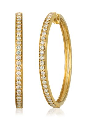 7/8 ct. t.w. Nude Diamonds™ Hoop Earrings in 14K Honey Gold™