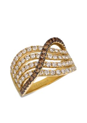 Nude Diamond and Chocolate Diamonds® Ring in 14k Honey Gold