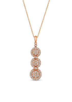 Creme Brulee® 1.27 ct. t.w. Nude Diamonds™ Pendant Necklace in 14K Strawberry Gold®
