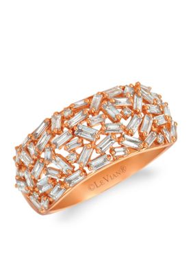 Baguette Frenzy™ 1 ct. t.w. Vanilla Diamonds® Ring in 14k Strawberry Gold®