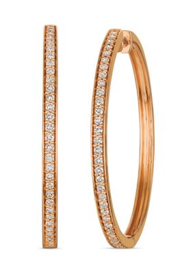Le Vian 7/8 Ct. T.w. Diamond Hoop Earrings In 14K Rose Gold
