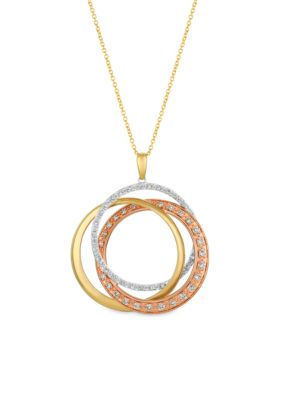 Creme Brulee® 1 ct. t.w. Nude Diamonds™ Necklace in 14K Tri-Color Gold