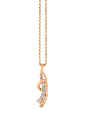 1/4 ct. t.w. Nude Diamonds™ Pendant Necklace in 14K Strawberry Gold®