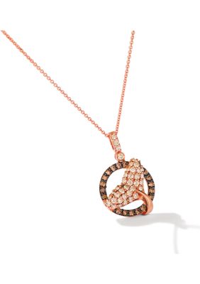 1 ct. t.w. Chocolate Diamonds® and Vanilla Diamonds® Pendant Necklace in