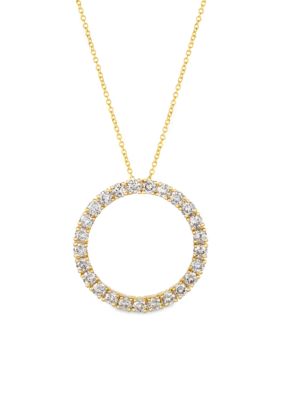 Belk & Co Solid Glitter Necklace in 14K Yellow Gold, 18 in