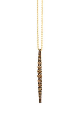 7/8 ct. t.w. Chocolate Diamond® Pendant Necklace in 14K Honey Gold™