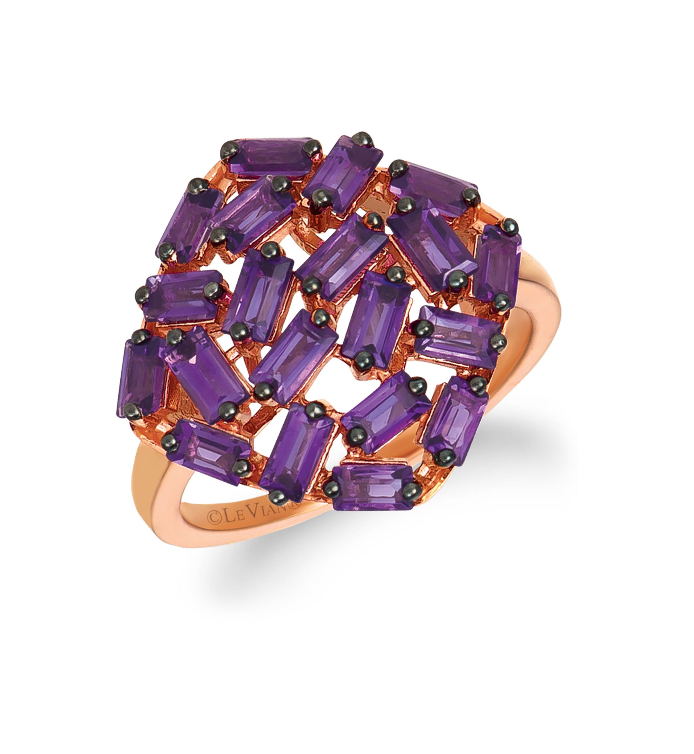 1.67 ct. t.w. Amethyst Ring in 14K Strawberry Gold®
