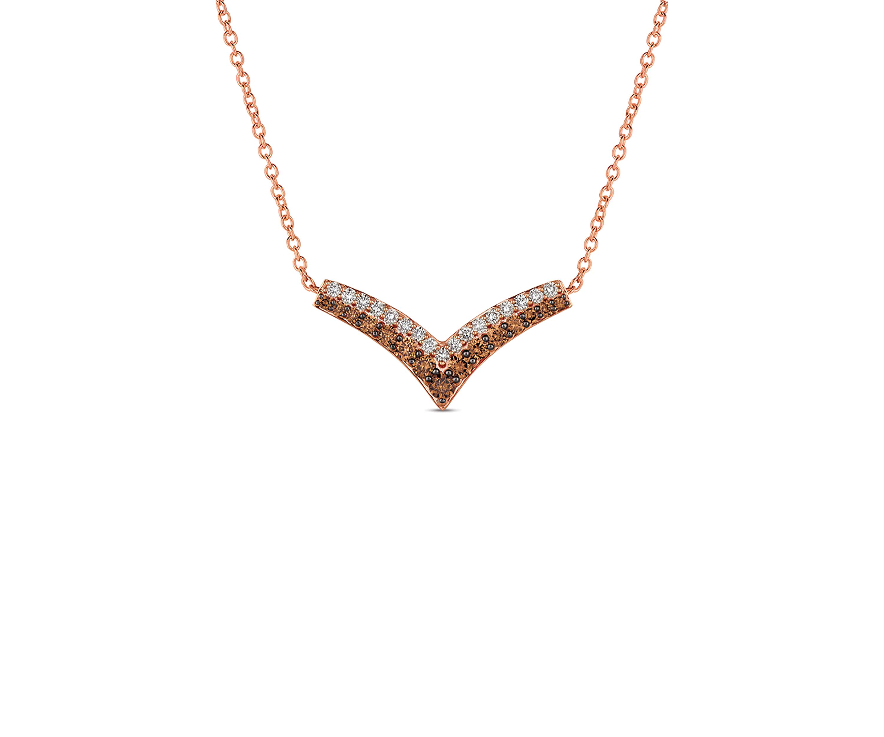 1.1 ct. t.w. Chocolate Diamonds® and 1/10 ct. t.w. Nude Diamonds in 14K Strawberry Gold®