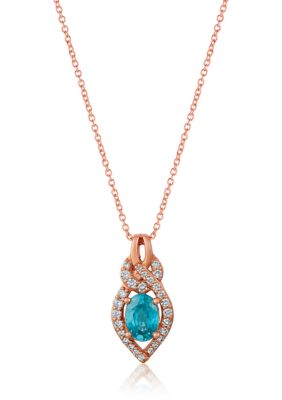 Le Vian Pendant featuring 7/8 cts. Blueberry Zirconâ¢, 1/5 cts. Vanilla Diamonds set in 14K Strawberry Gold