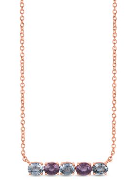1.75 ct. t.w.  Gray Spinel  and Lavender Spinel Pendant Necklace in 14K Rose Gold 