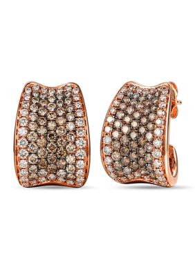 Le Vian 2.1 Ct. T.w. Diamond Earrings In 14K Rose Gold