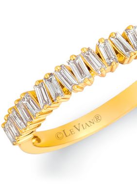 Baguette Frenzy™ 1/3 ct. t.w. Vanilla Diamonds® Ring in 14k Honey Gold™