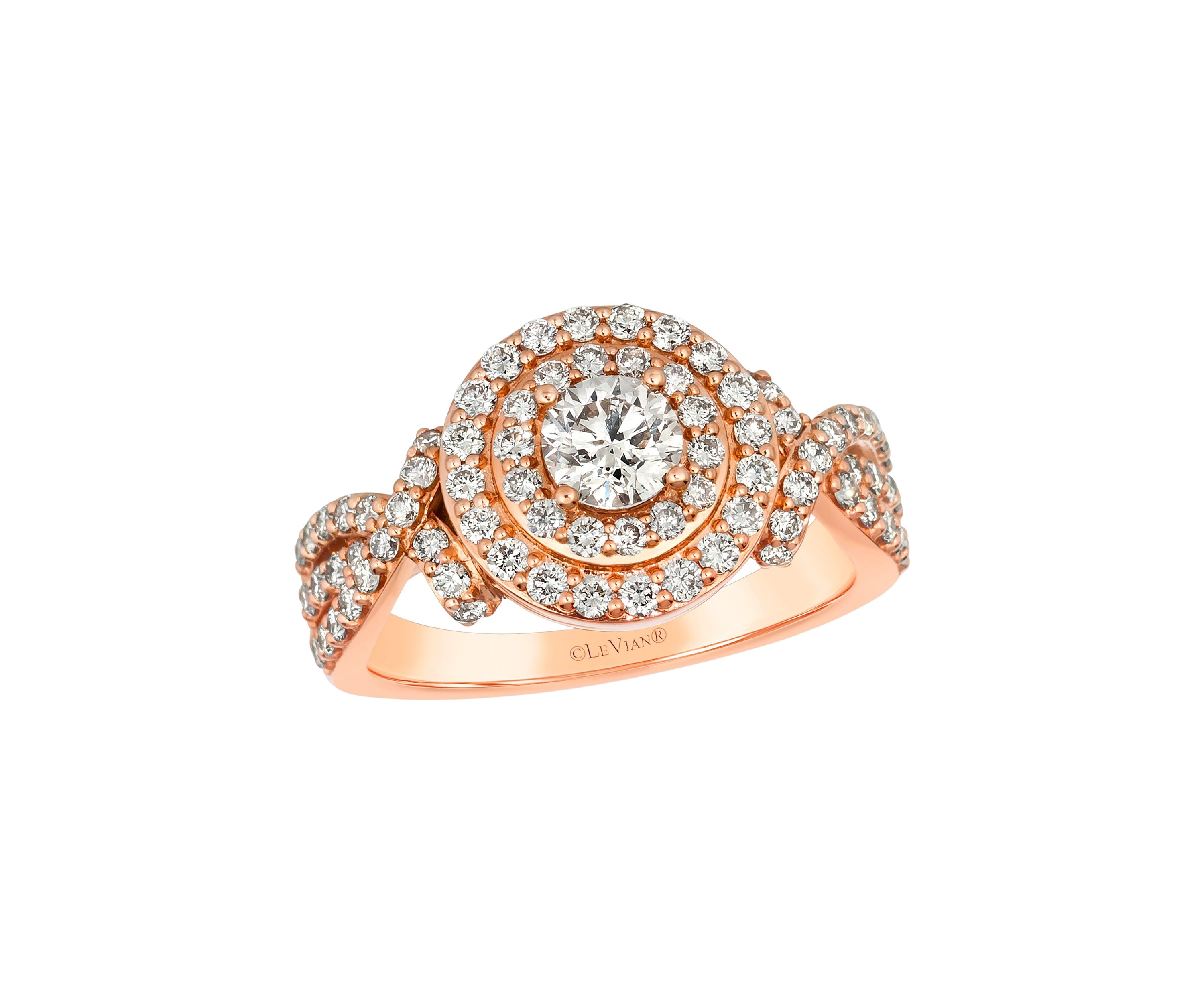  Ring featuring 1.3 ct. t.w. Nude Diamonds™ set in 14K Strawberry Gold®