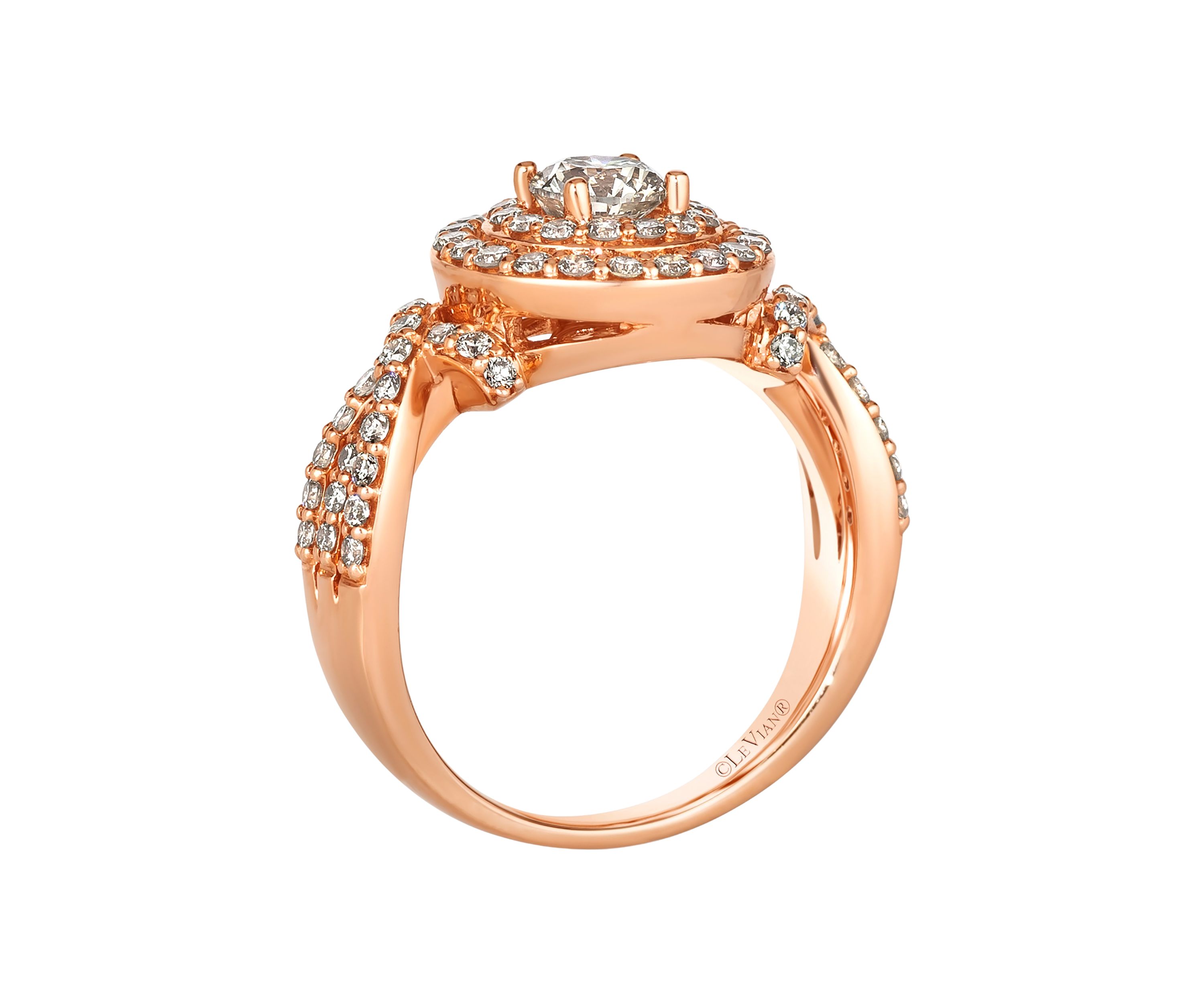  Ring featuring 1.3 ct. t.w. Nude Diamonds™ set in 14K Strawberry Gold®